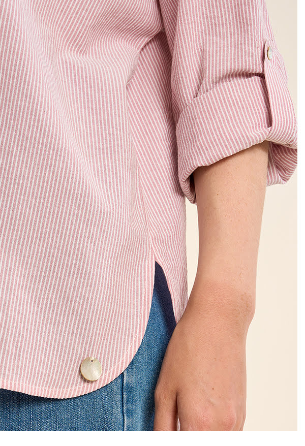 Chemise en coton, rayée