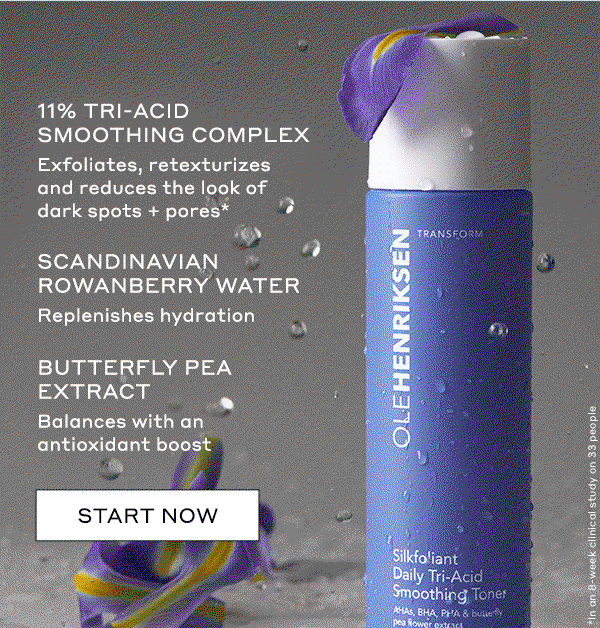 11% TRI-ACID SMOOTHING COMPLEX. SCANDINAVIAN ROWANBERRY WATER. BUTTERFLY PEA EXTRACT