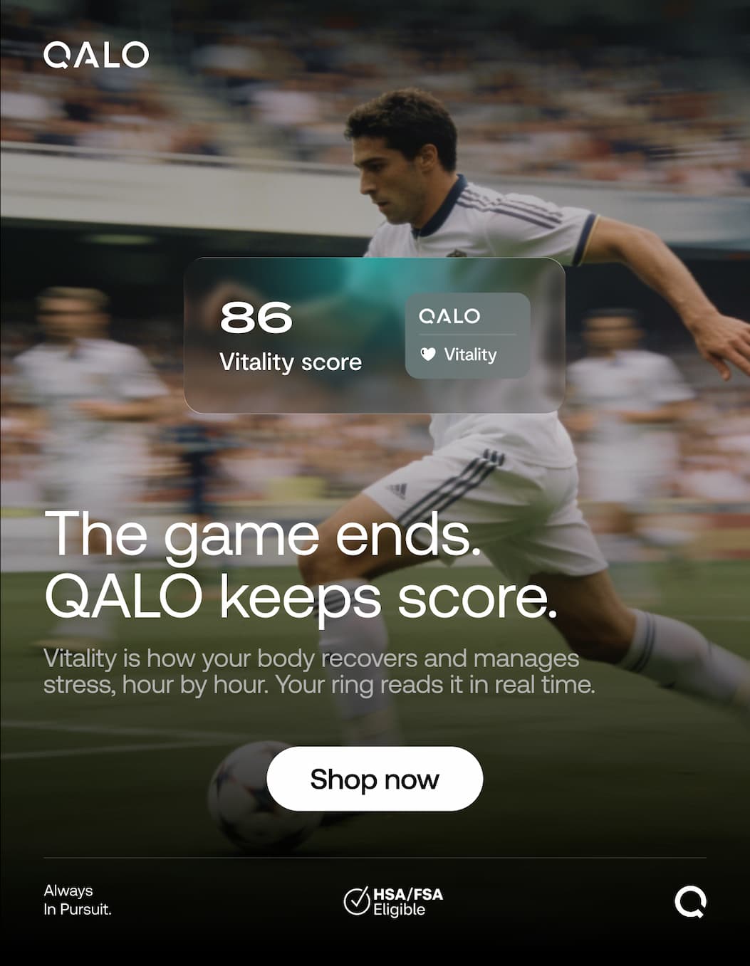 The game ends. QALO keeps score.