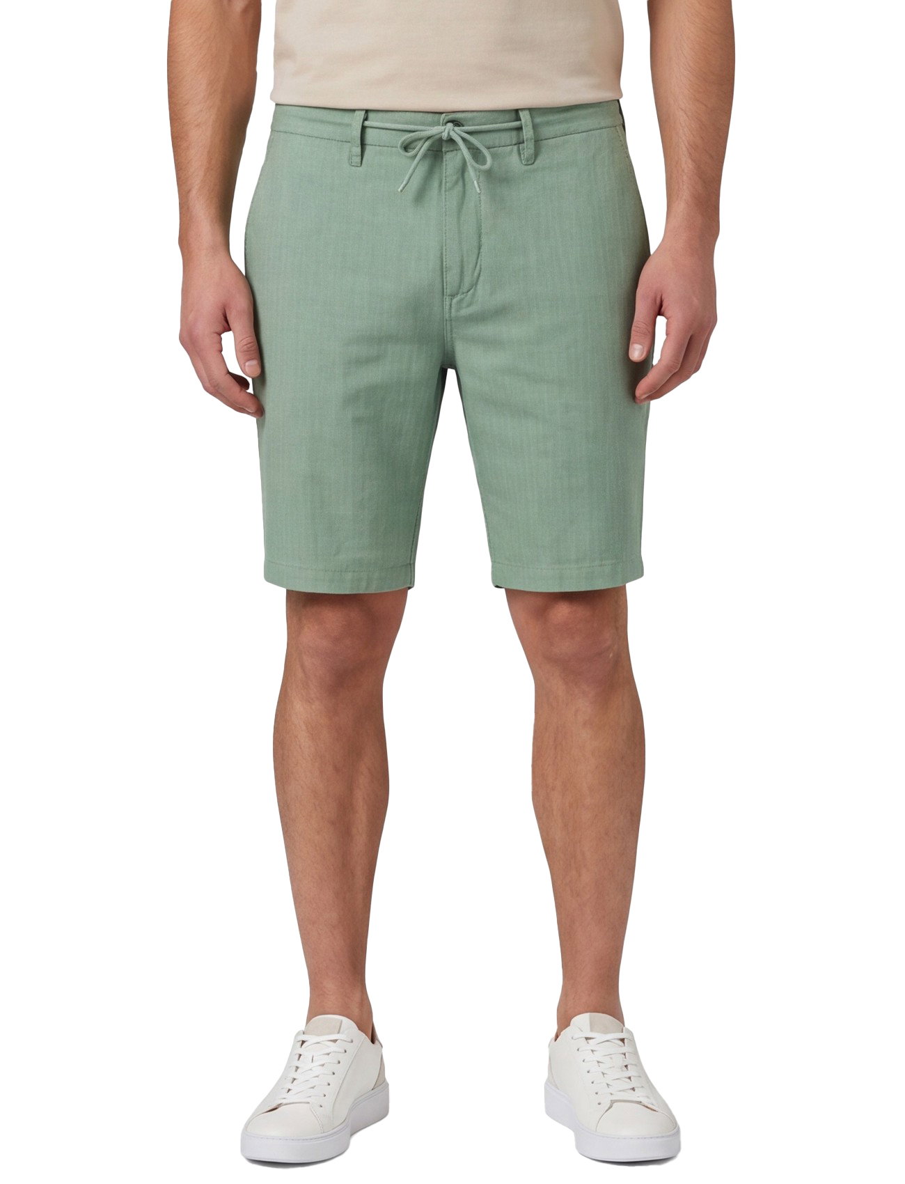 Linnen korte broek groen New Zealand effen omslag