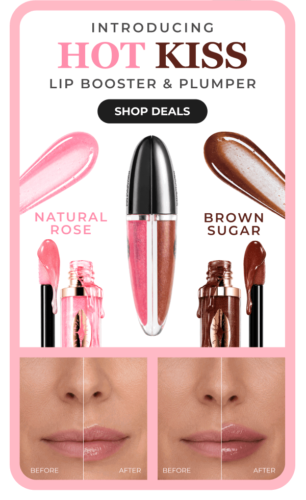 INTRODUCING HOT KISS LIP PLUMPER: Hydrates and plumps for the perfect pout!