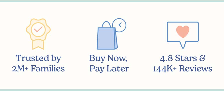 Trusted by 2M+ Families | Buy Now, Pay Later | 4.8 Stars & 144k+ Reviews