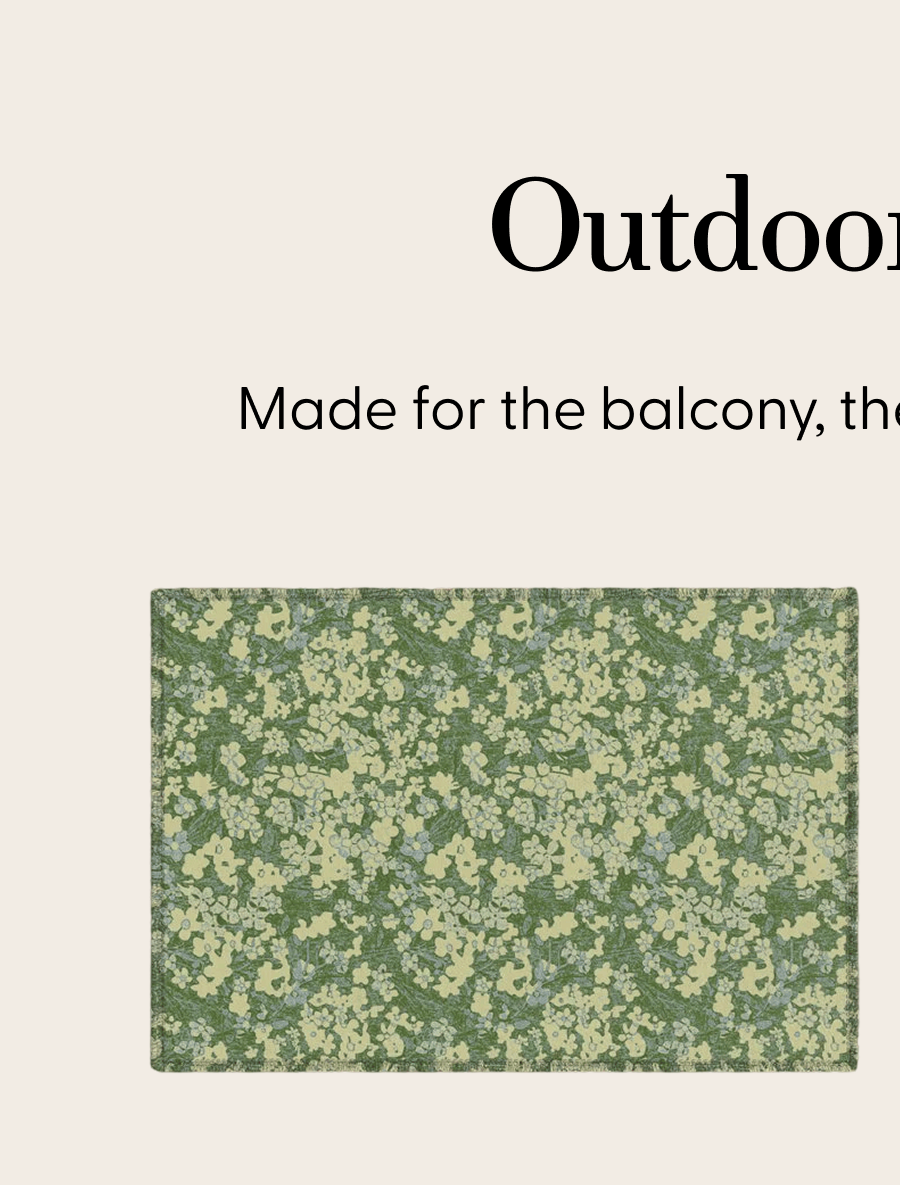 Nostalgia (Green-Blue) Outdoor Rug
