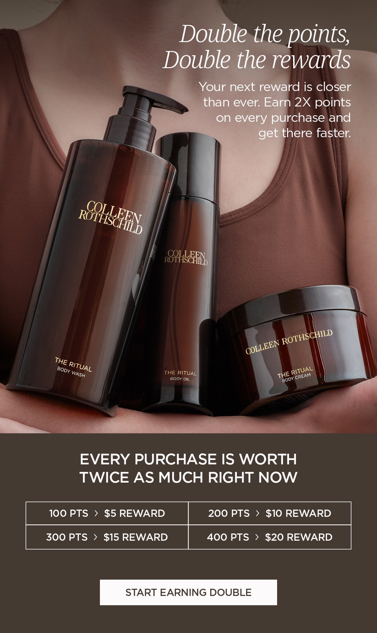 For a limited time, CRB Members can earn double rewards points on every eligible purchase at Colleen Rothschild Beauty. This limited-time loyalty event helps members reach rewards faster while shopping award-winning skincare, anti-aging treatments, cleansers, moisturizers, serums, and customer favorites. The CRB Members Only Club rewards customers every time they shop with points that can be redeemed for exclusive discounts, products, and member-only perks. During this Double Points Event, every qualifying purchase earns twice the usual points, making it one of the best times to replenish skincare essentials or try new favorites.