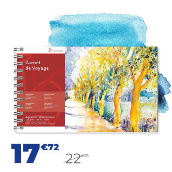 Carnet de voyage aquarelle 15,3 x 25 cm 400 g/m² - Hahnemühle