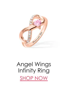 Angel Wings Infinity Ring