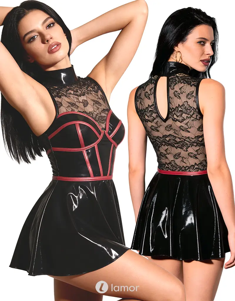 Cottelli Party wetlook minijurk, CC-2719509