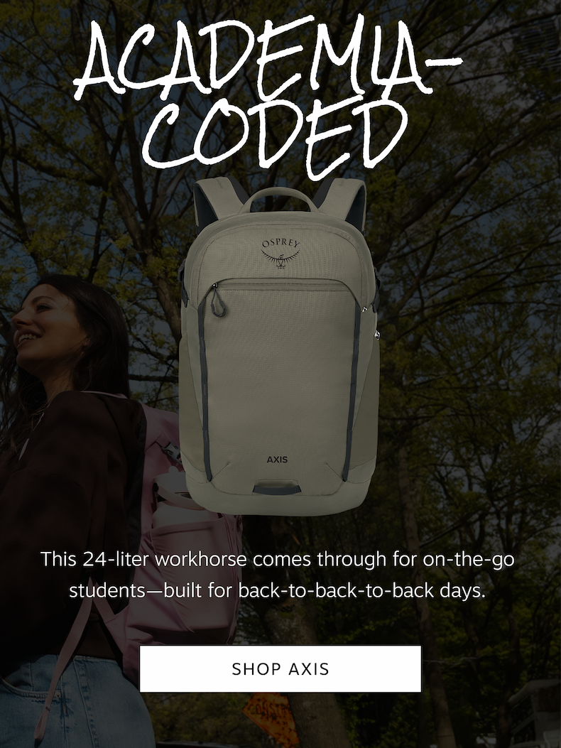 Axis is a 24-liter workhorse that comes through for on-the-go students—built for back-to-back-to-back days | Shop Axis