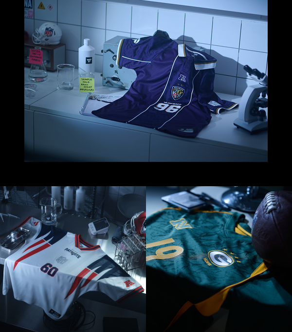 Two footballs one lab