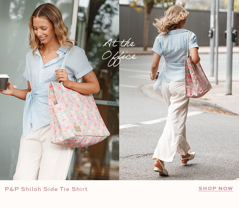 At the Office - P&P Shiloh Side Tie Shirt