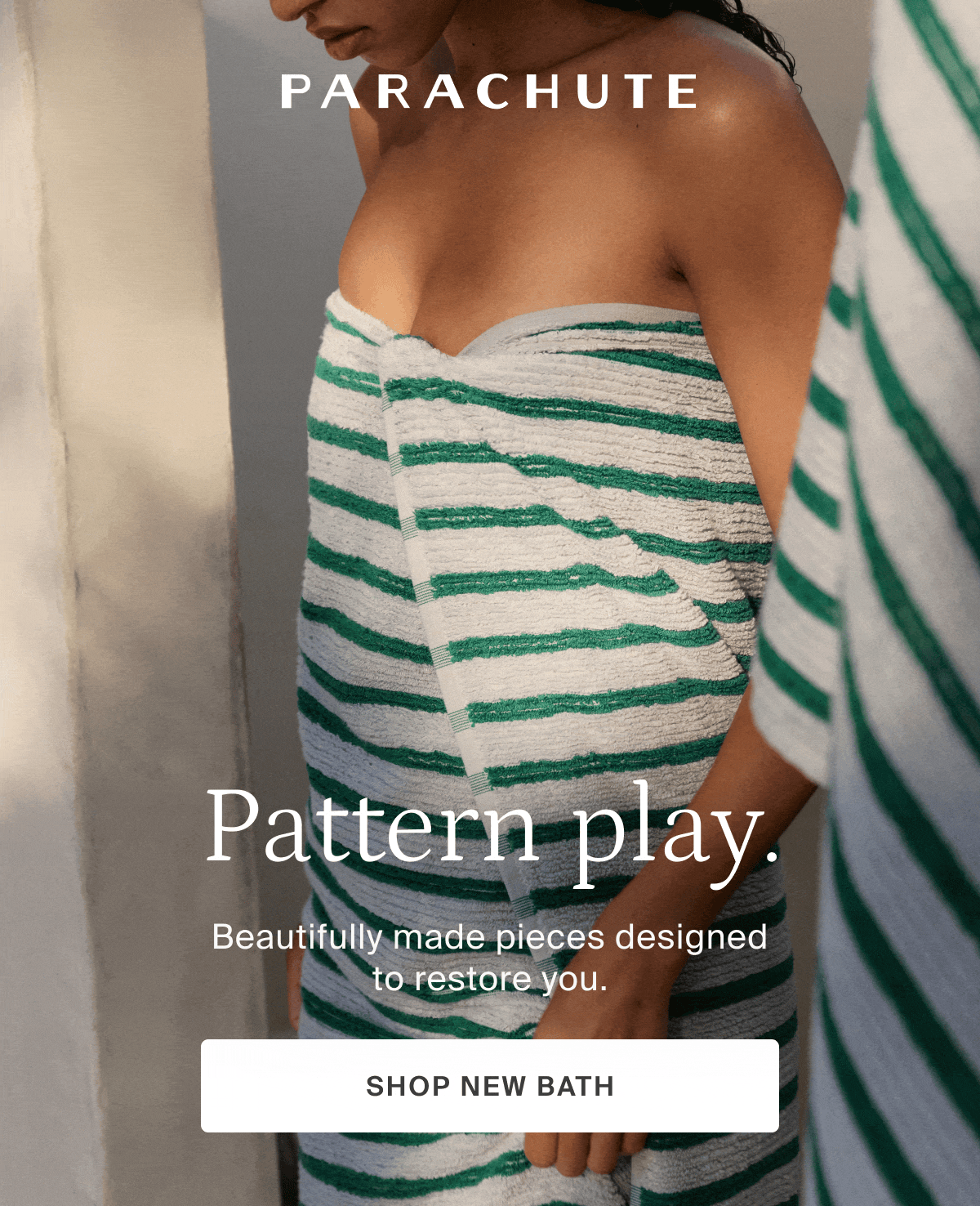 parachute, pattern play, shop new bath