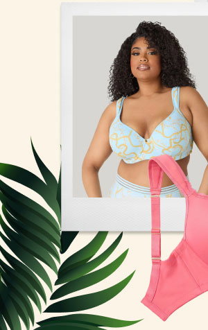 Chain Print Plunge Butterfly Bra