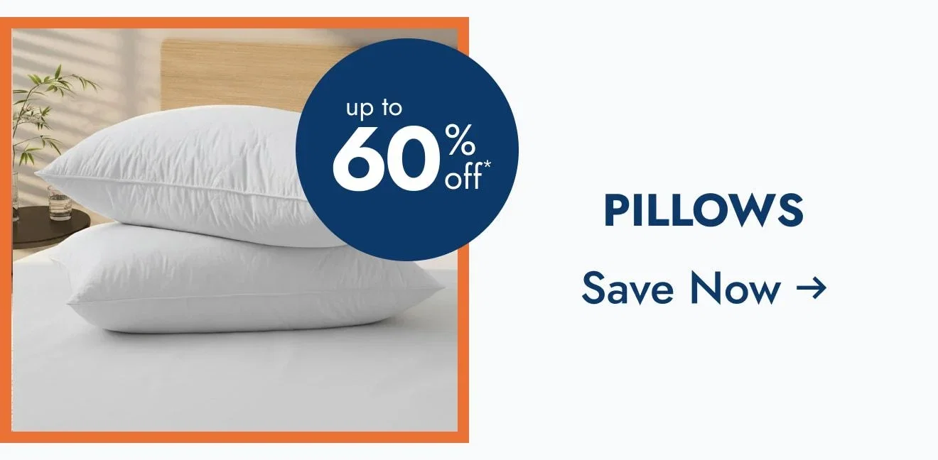 Pillows up to 60% off