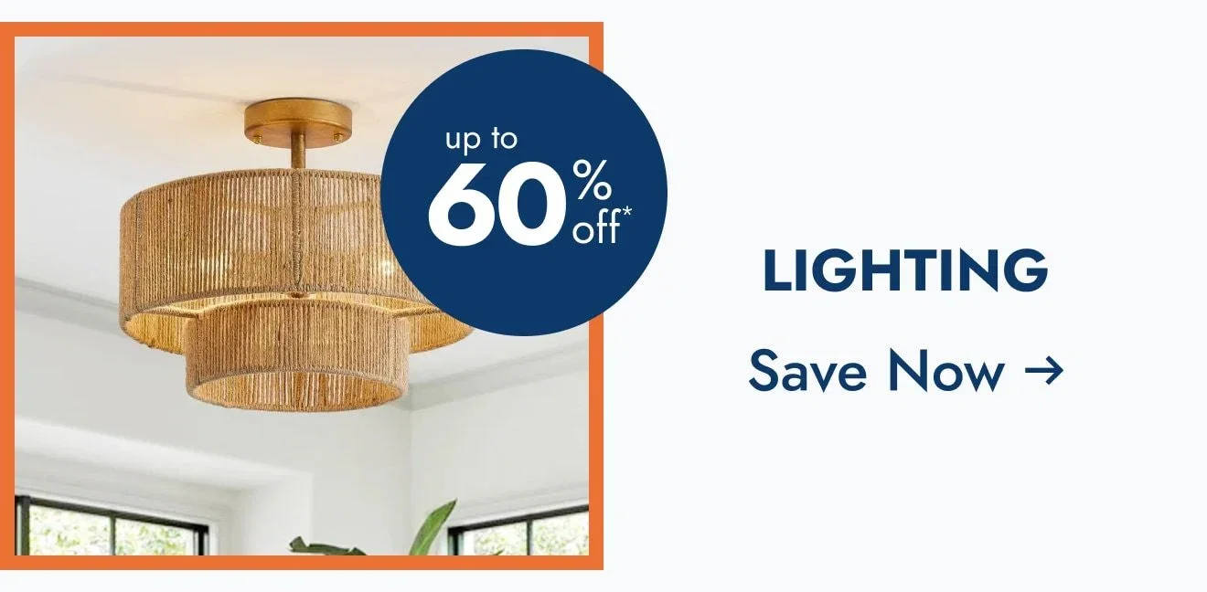 Lighting up to 60% off
