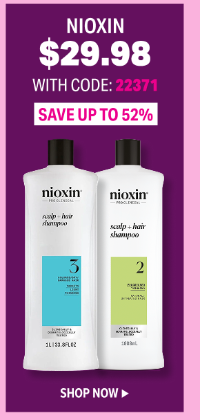 SHOP $29.98 NIOXIN LITERS WITH CODE 22371