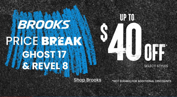Brooks Price Break Ghost 17 & Revel 8 up to $40 Off