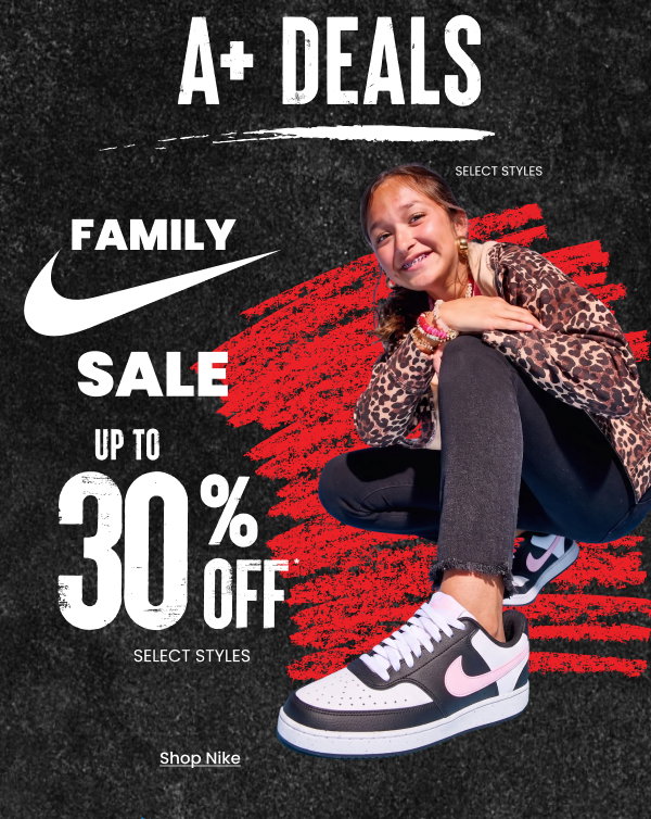 A + Deals Nike Sale up to 30% Off 