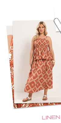 Rust Orange Abstract Vest Top