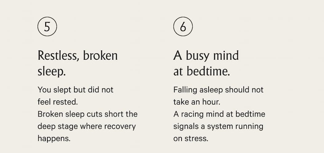 restless or broken sleep? 