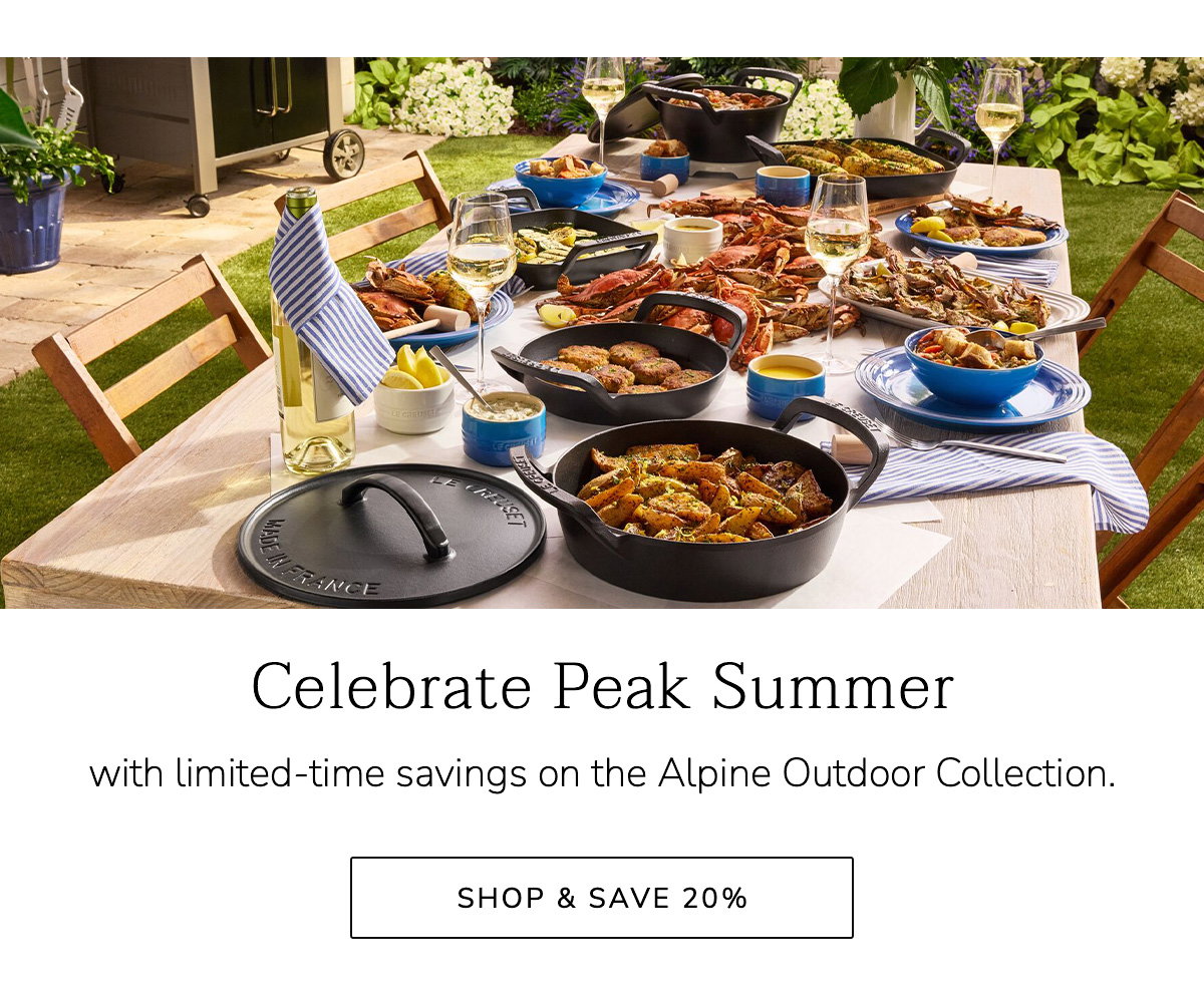 Celebrate Peak Summer with limited-time savings on the Alpine Outdoor Collection - SHOP NOW