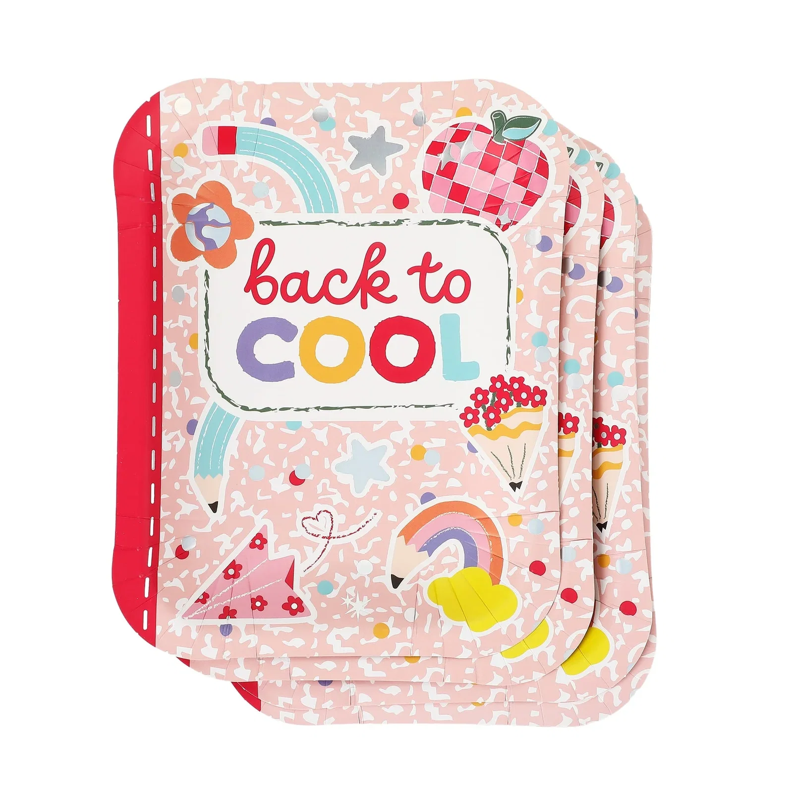 Image of 'Back to Cool' Notebook Dessert Plates (8" / 10 ct)