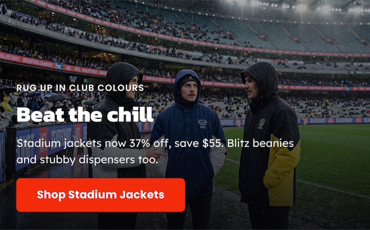 Hero Banner - Beat the chill with stadium jackets being 37% Off