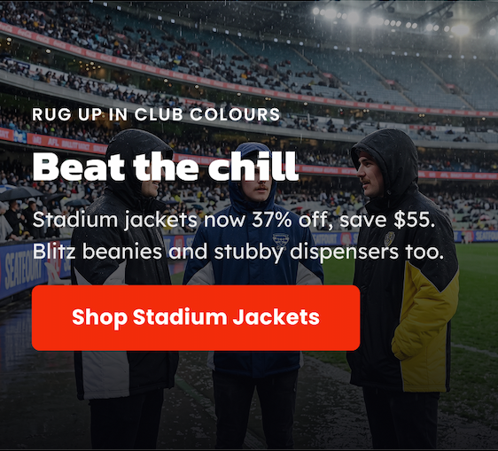 Hero Banner - Beat the chill with stadium jackets being 37% Off