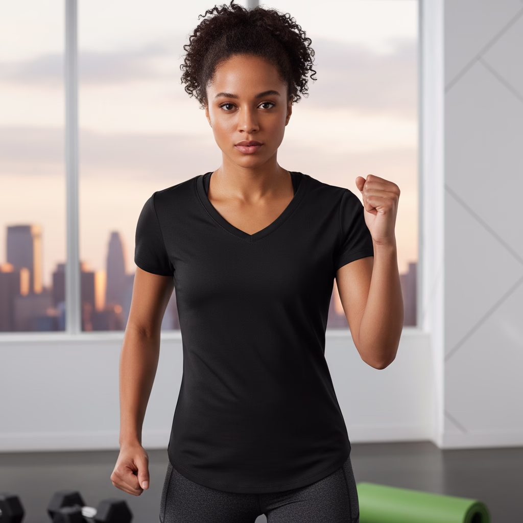 Image of CHAMPION 2653TL - Women's Active Luxe V-Neck Tee