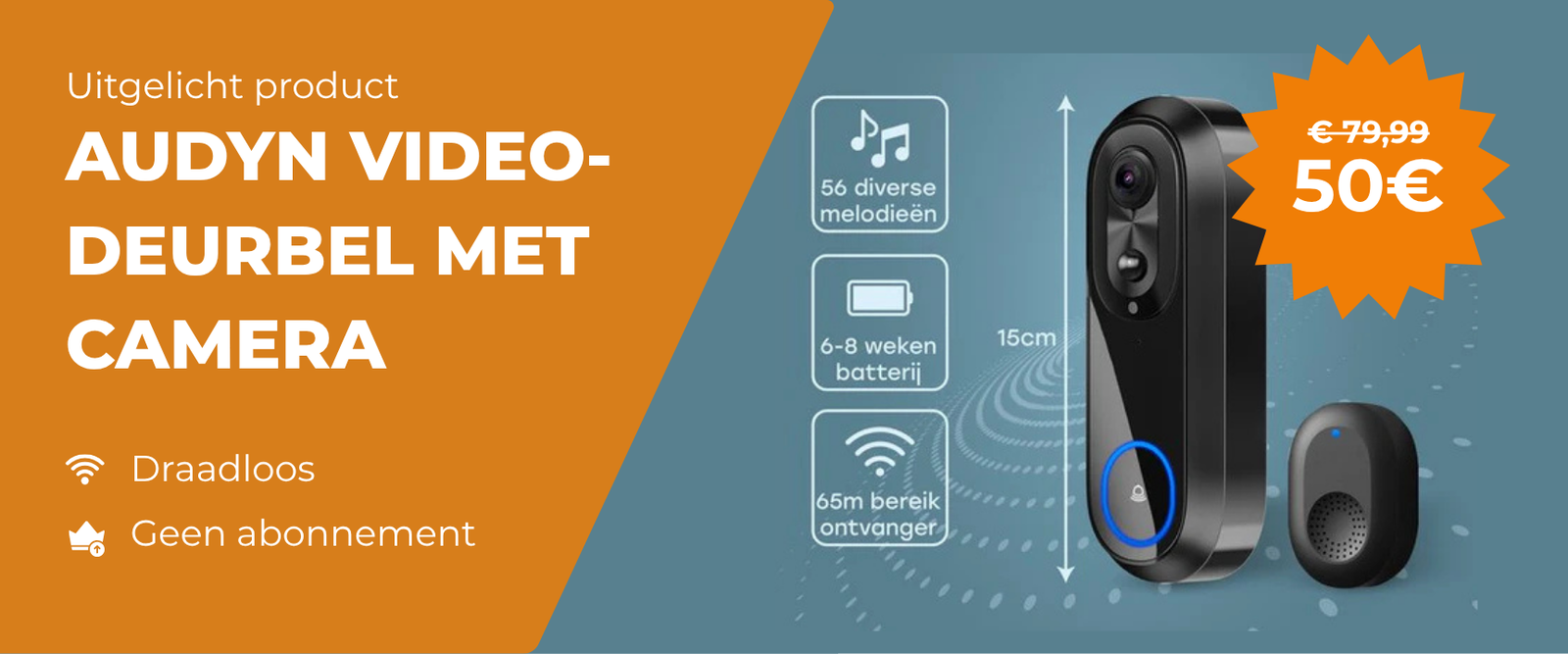 Audyn Video Deurbel met Camera