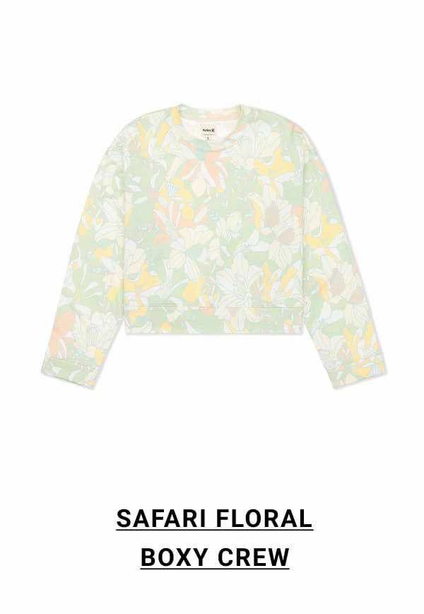 Safari Floral Boxy Crew