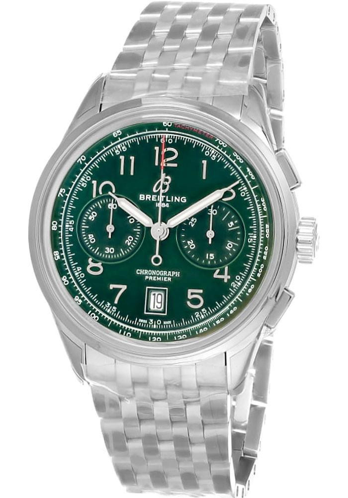 Premier B01 Chronograph SS 42MM Green Dial Men's Watch