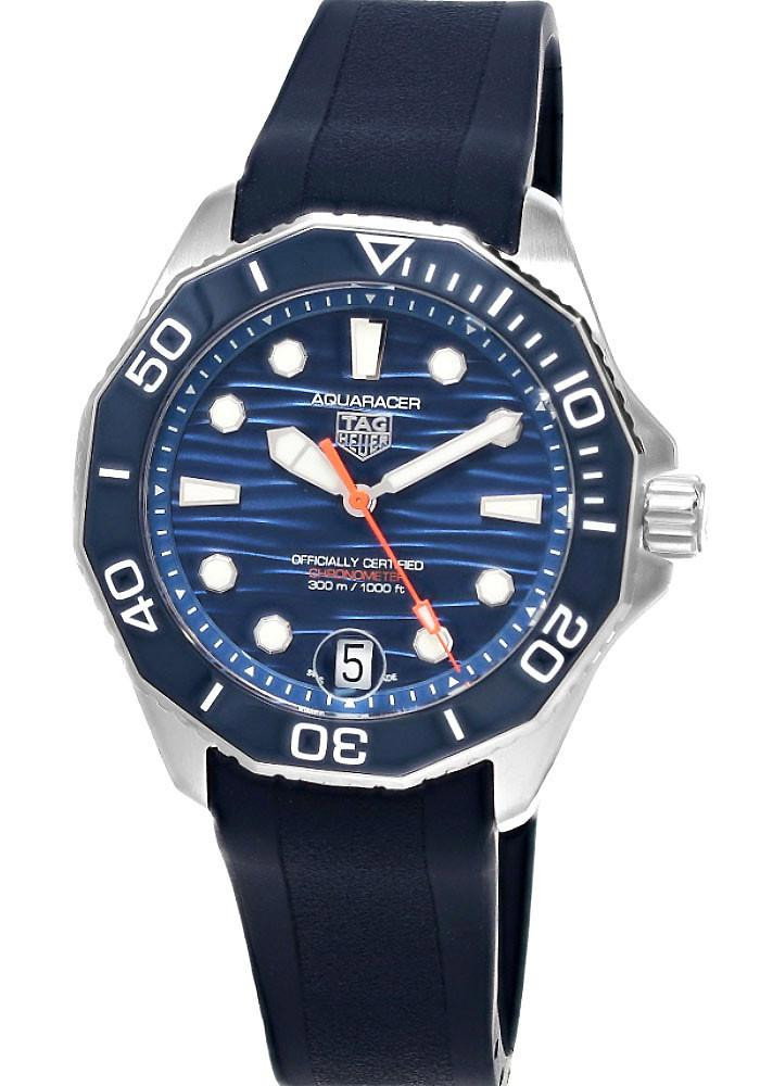 TAG HEUER Aquaracer Professional 300 Date Automatic 42MM Blue Rubber Men's Watch