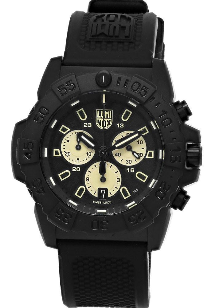 Navy SEAL Chronograph 45MM Black Dial Rubber Men's Watch