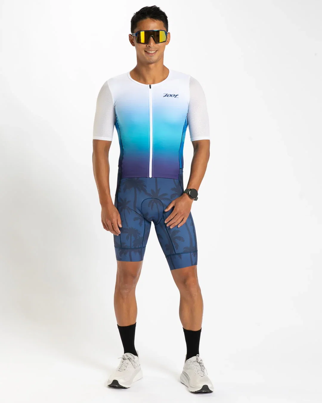 Image of Men's Ltd Tri Aero Fz Racesuit - Paradise