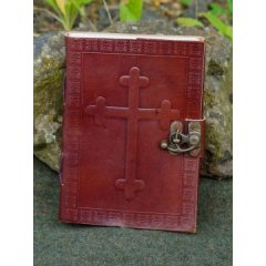 Mittelalterliches Tagebuch - Notizbuch mit Keltenkreuz