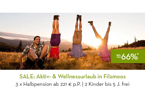 SALE: Aktiv- & Wellnessurlaub in Filzmoos