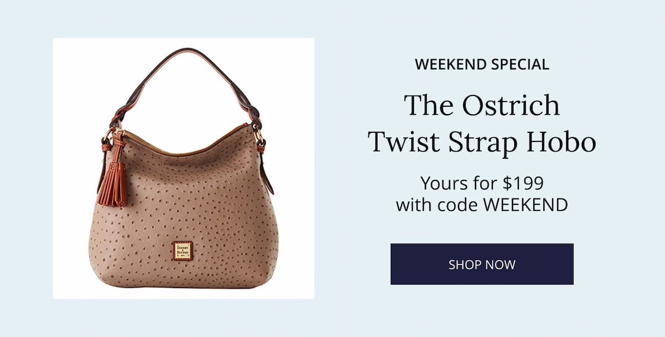 Weekend Special Ostrich Twist Strap Hobo