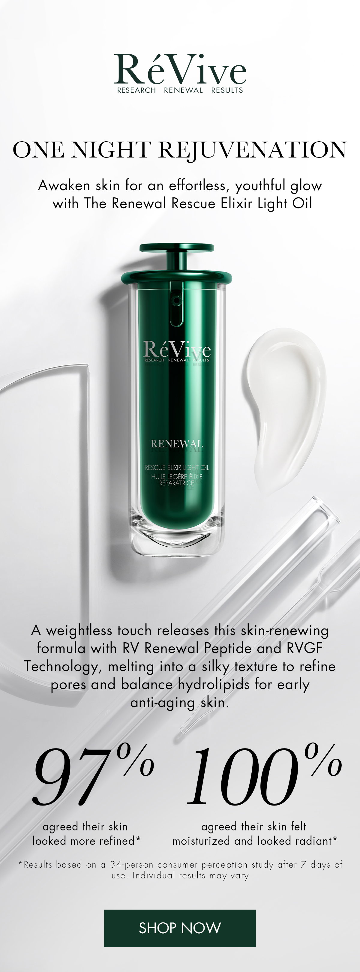 Renewal Rescue Elixir Light Oil - Refine pores and balancing hydrolipids for early anti-aging skin 