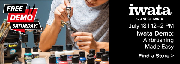 Iwata Demo: Airbrushing Made Easy - Saturday, July 18 12pm to 2pm