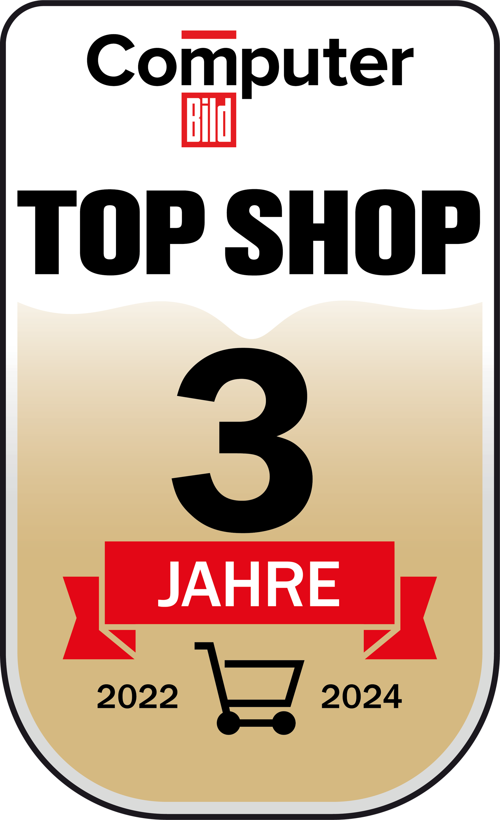 Auszeichnung Computer Top Shop 3 Jahre