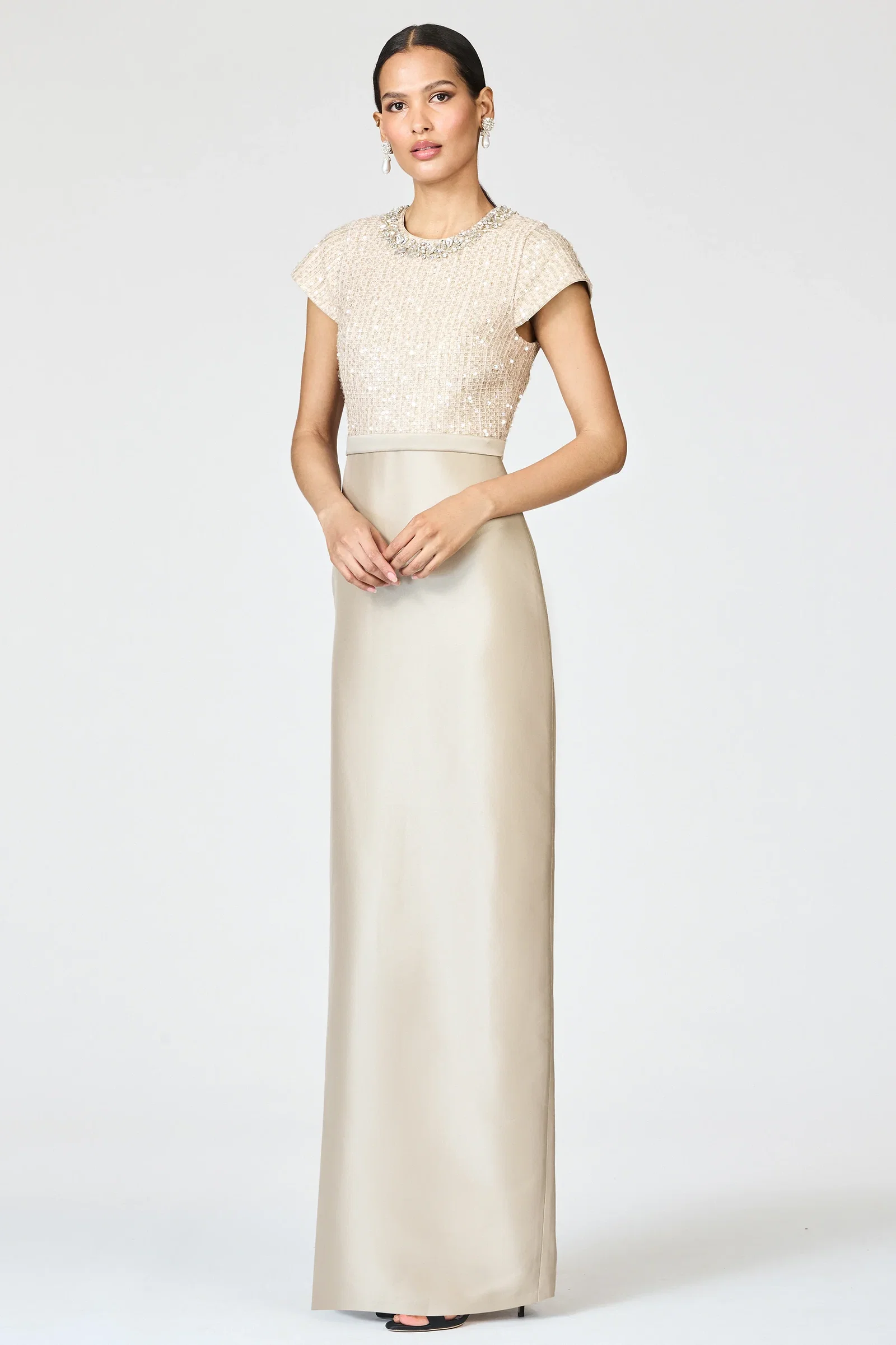 Image of ISLA GOWN - DUNE/PEWTER