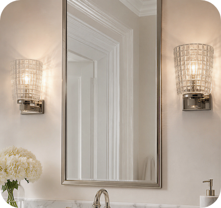 Polished Nickel Wall Sconce from the Saben Collection