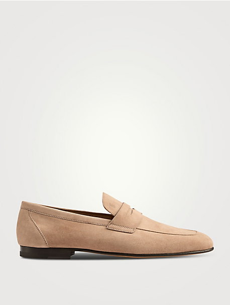 Deconstructed Suede Loafers