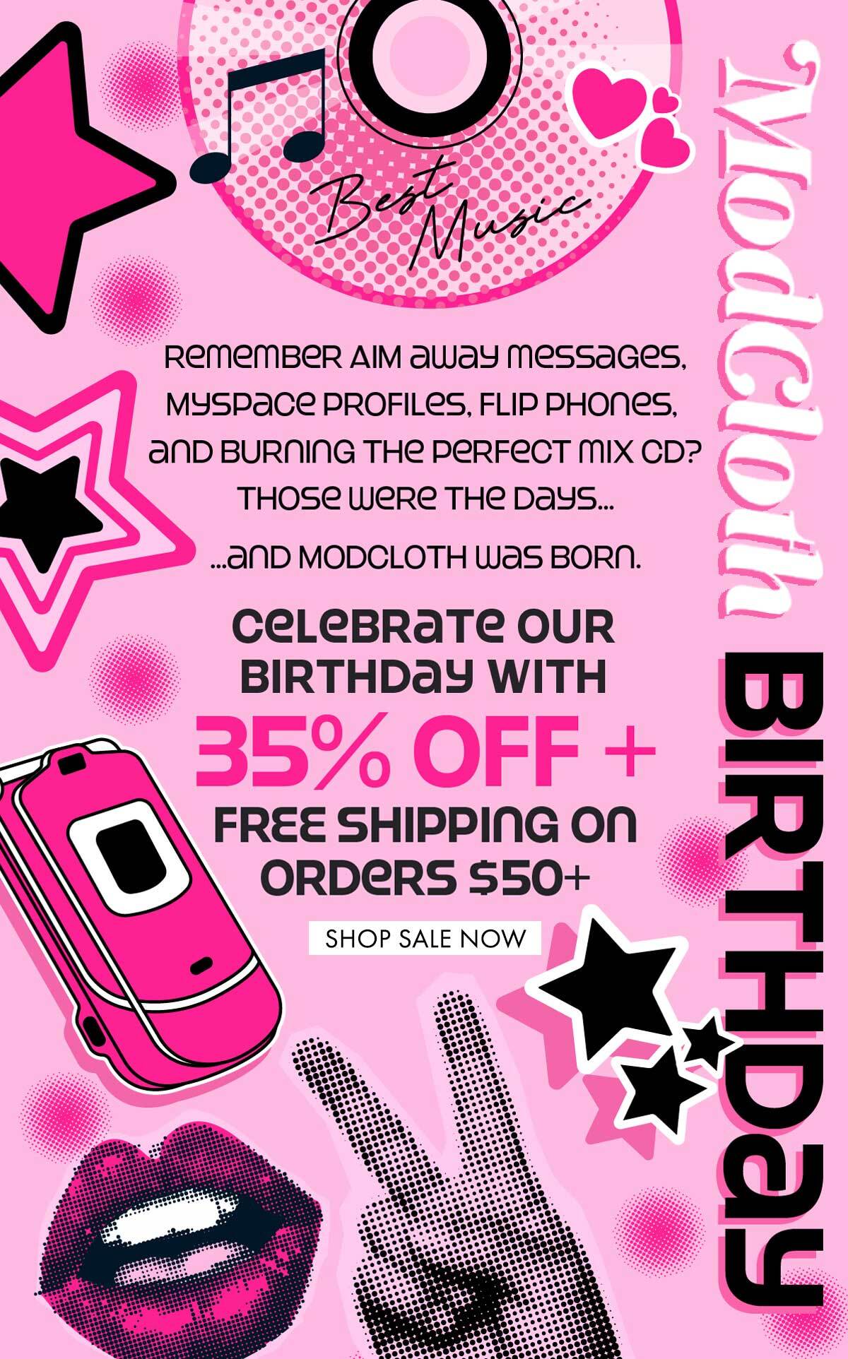 35% off + Free shipping on $50+