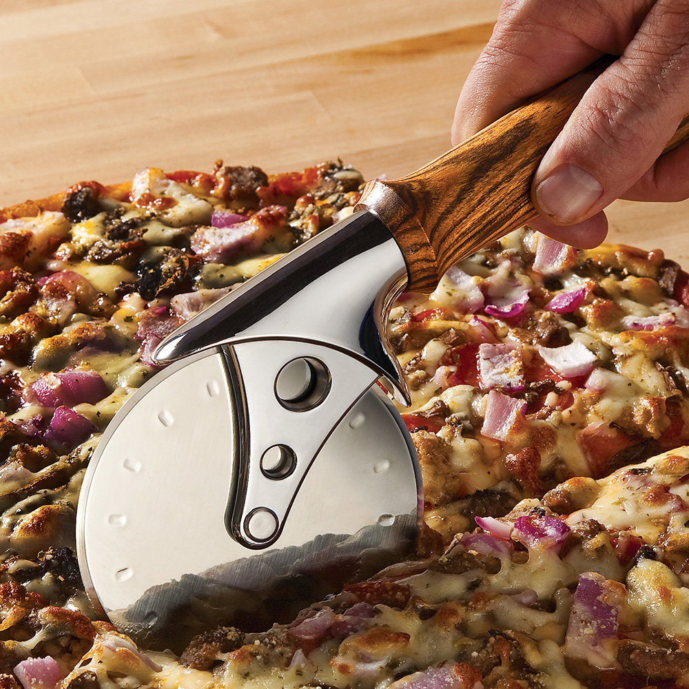 Rockler Stainless Steel Pizza Cutter Turning Kit, Chrome Finish