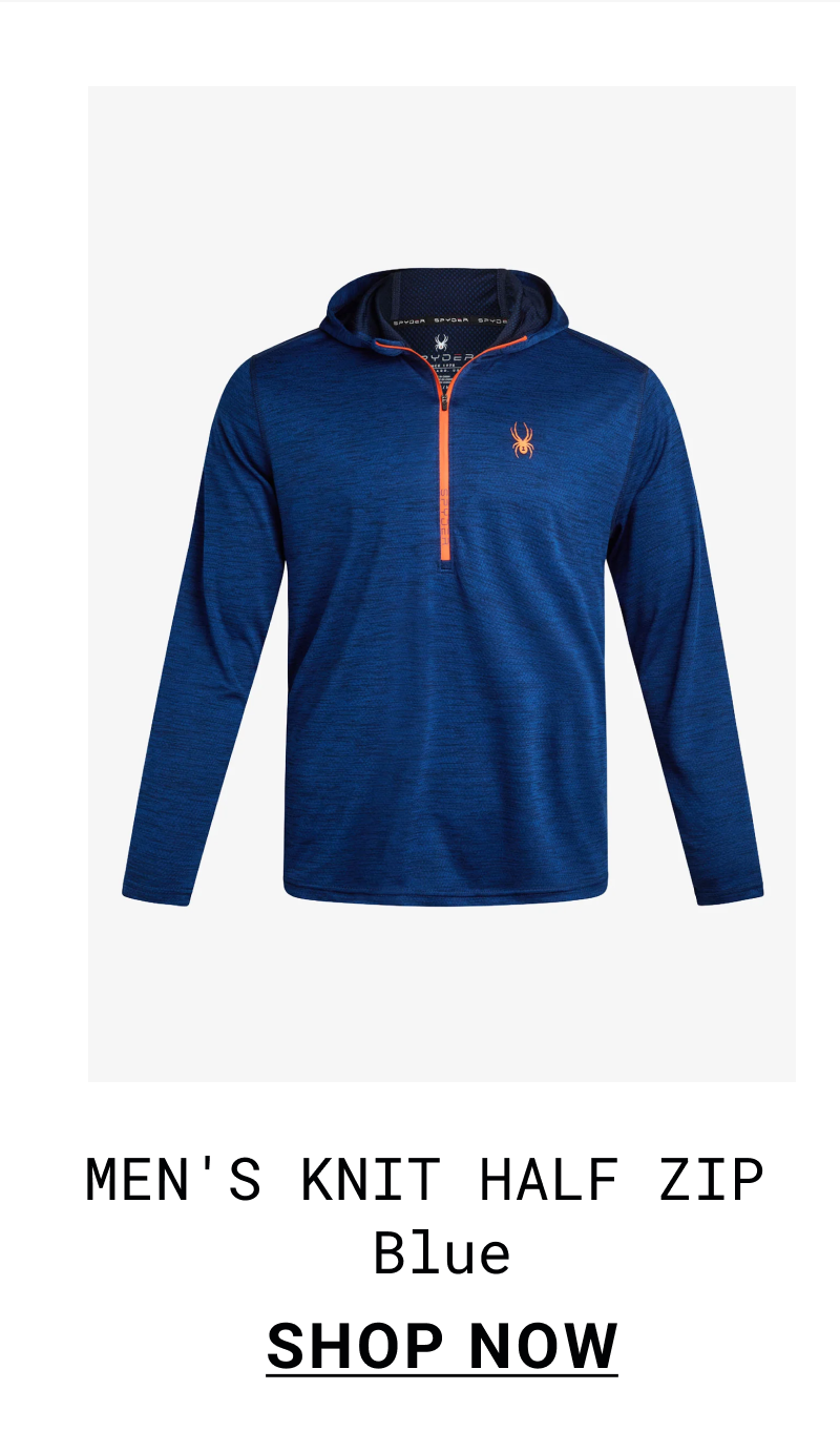 Men's Knit Half Zip - Blue