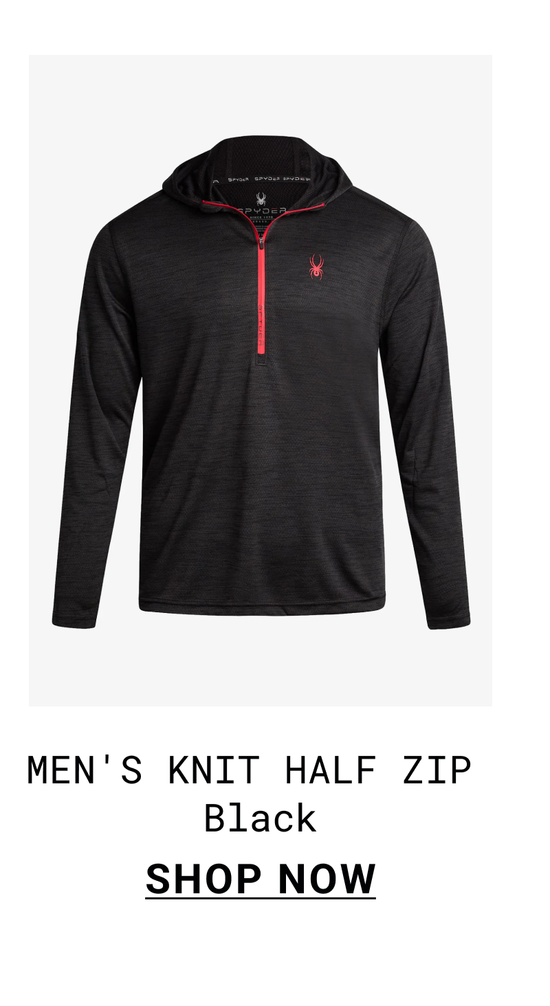 Men's Knit Half Zip - Black