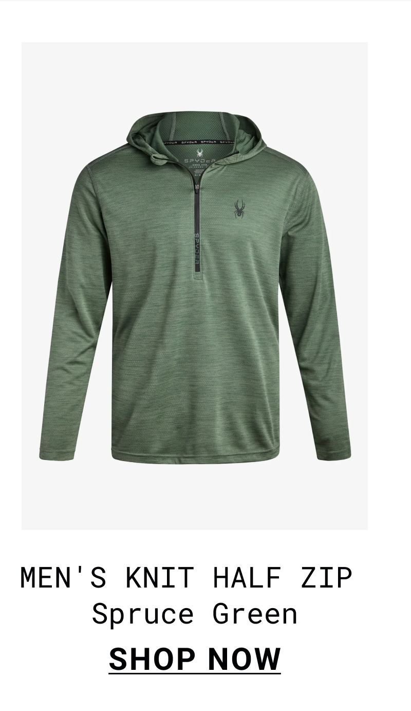 Men's Knit Half Zip - Spruce Green