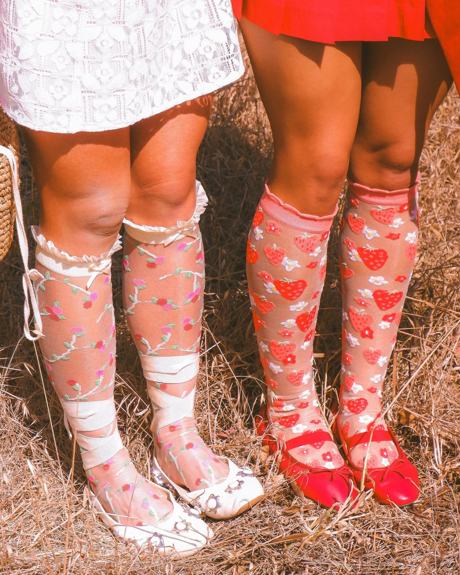 Image of Berries & Blooms Knee High Sheer Socks Bundle