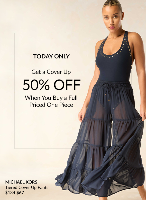 Buy a one piece get a cover up 50% off